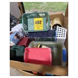 Box lot of plastic trays