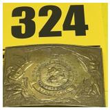 American Express belt buckle scientist on the