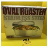 Oval roaster stainless steel in the box