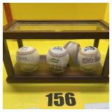 Jones and Elaine, White Sox and Wilson baseballs