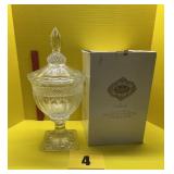 Brandon pedestal covered box Shannon Crystal by