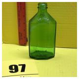 Vintage Squibb green medicine bottle