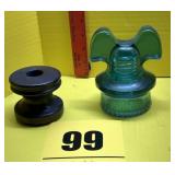 Mickey Mouse, green insulator and another old