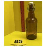 Vintage German beer bottle with porcelain lid