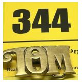 Solid brass belt buckle TOM