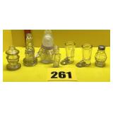 7 glass candy containers