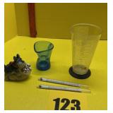 Yankee cylinder, two thermometers crackle, glass