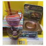 Summertime party set disposable grill plates,