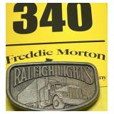 Raleigh lights belt buckle