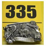 1985 Colorado commemorative belt buckle