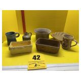 Stoneware and planters, including McCoy