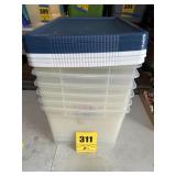 6 totes with lids