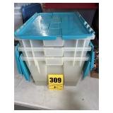 3 contico totes with lids closing lids