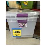 2 sterlite totes with lids clear
