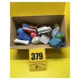 Box full of stress, reliever, hand squeezers