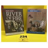 2 hardback books Maury County River fire by Bob