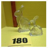 2 rabbit shaped candy containers