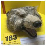 Movie prop wolf head