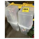 2 Christmas wrapping paper storage containers