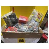 Flat of tools and miscellaneous