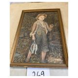 Antique hand painted picture