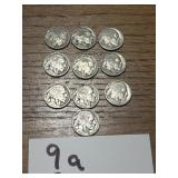 10 buffalo Nickels