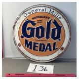 General Mills gold medal metal sign reproduction
