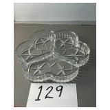 Lead Crystal divided dish