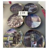 Six Franklin mint Vietnam collector plates