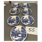 NASCO dessert plates handpainted Lakeview, Japan