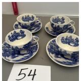 NASCO handpainted Lakeview Japan, set of 4 cups