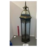 Ornate large glass lantern candle style lantern
