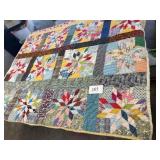 Good old, thick hand, stitch, multi pattern star