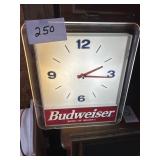 Budweiser clock clock lights up, but the clock