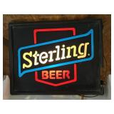 Sterling beer lighted sign