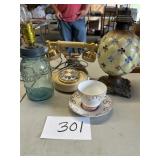 Rotary style desk, phone ball, perfect mason jar