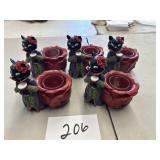 Five Yankee candleholders Halloween related