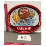 Coke is it balloon race metal serving tray?