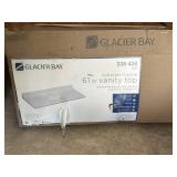 Glacier Bay 61 inch vanity top cultured marble