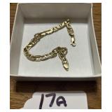 14 karat gold mark and tested bracelet 17.76 grams
