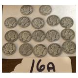 17 mercury, silver dimes