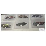 6 antique car place mats