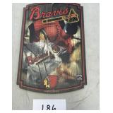 The Braves commemorative wooden plaque sign