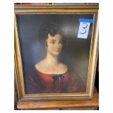 Very nice framed picture of Victorian lady 27