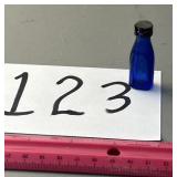 Vicks miniature cobalt blue bottle glass bottle