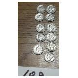 11 mercury, silver dimes