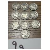 10 buffalo Nickels