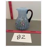Fenton Misty blue plum handle pitcher