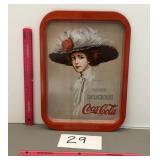 Drink delicious Coca-Cola Victorian lady metal