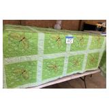 Butterfly quilt 98 inches by 66 inches does have